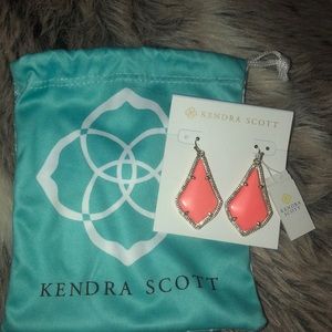 Kendra Scott Alex Earrings - Coral & Gold